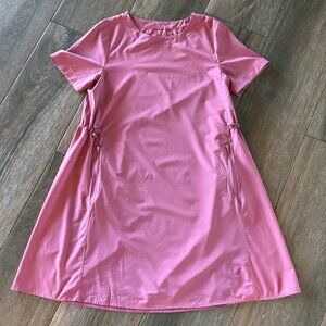 Zella cinch waist, zipper pocket everyday pullover dress in MAUVE size XS